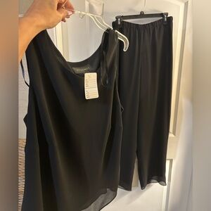 Black Studio I  2pc Outfit Pants & Sleeveless Top sz 14